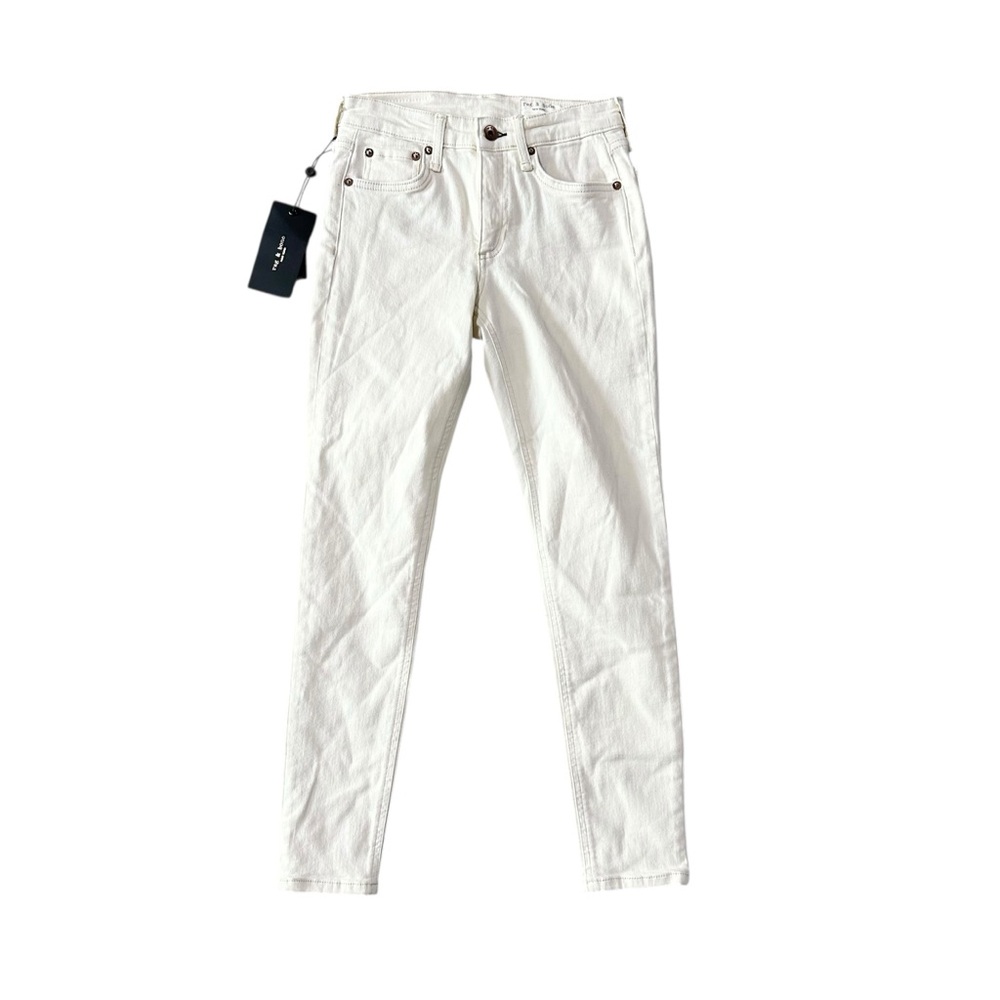 rag & bone Cate Mid Rise Ankle Skinny Jeans in Ecru Size 25 - NWT - Picture 3 of 9